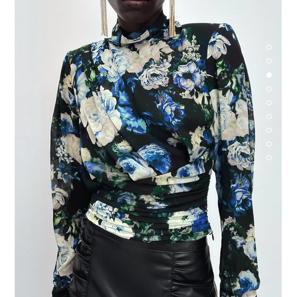 Zara Floral Print Shirt - Picture 3 of 13